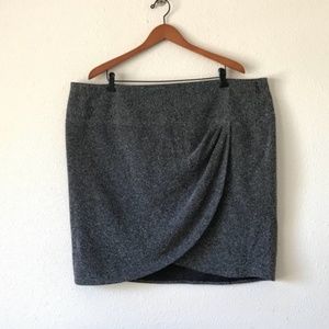 Lane Bryant Women Tweed Faux Wrap Skirt